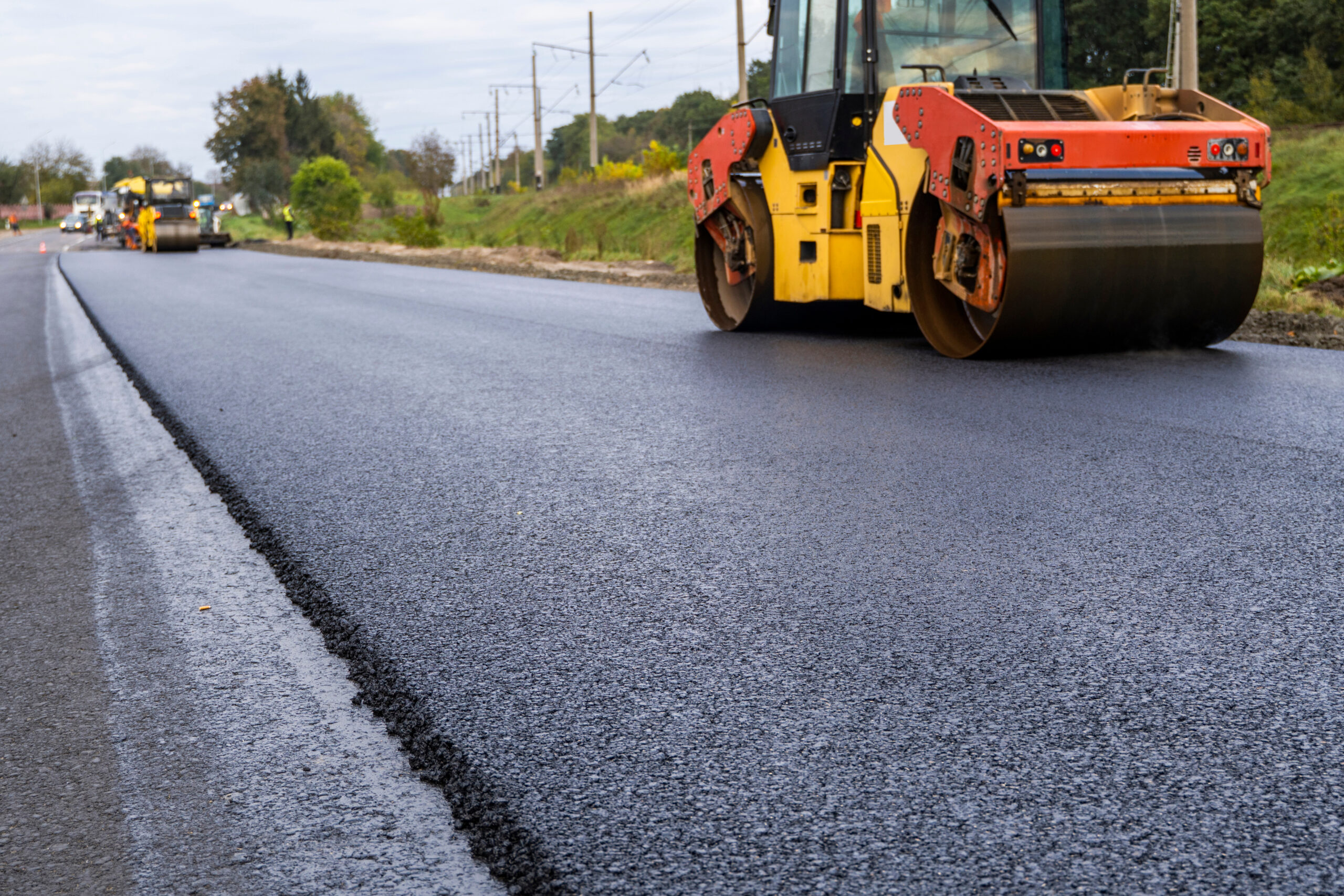 Asphalt Rollers on the road